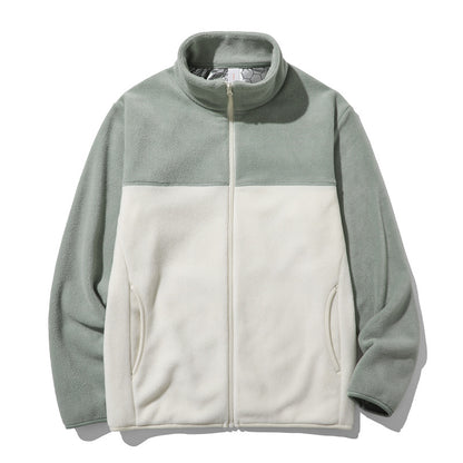 Mens StandUp Collar Fleece Jacket