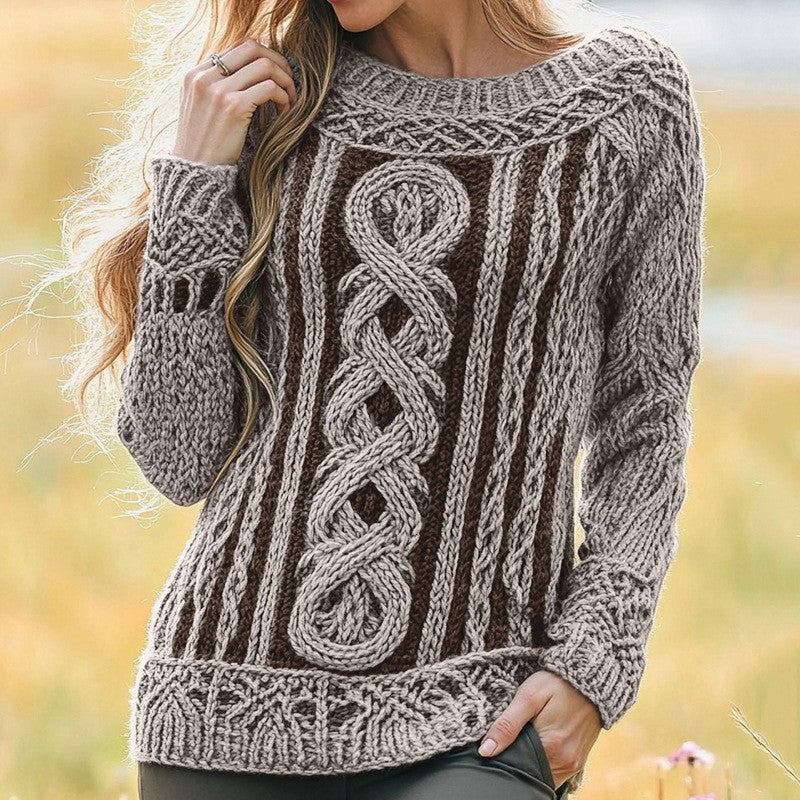Stylish Personalized Casual Womens Wear With A Crew Neck And Long Sleeves
