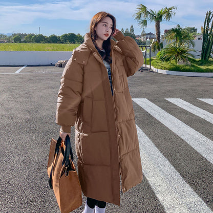 Loose Mid-length Puffer Down Jacket For Women
