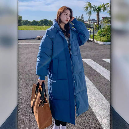 Loose Mid-length Puffer Down Jacket For Women