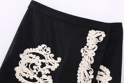 Womens Suspenders Embroidered Suspenders Skirt
