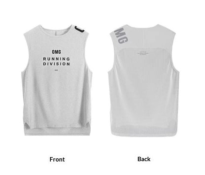 Breathable Tank Top Mens Loose Training Ice Silk Running T-Shirt Sports Fitness Wear Sleeveless Lightweight Style