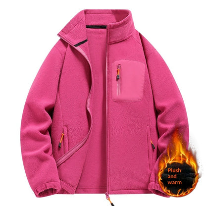 Mens StandUp Collar Fleece Jacket