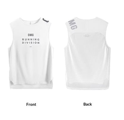 Breathable Tank Top Mens Loose Training Ice Silk Running T-Shirt Sports Fitness Wear Sleeveless Lightweight Style