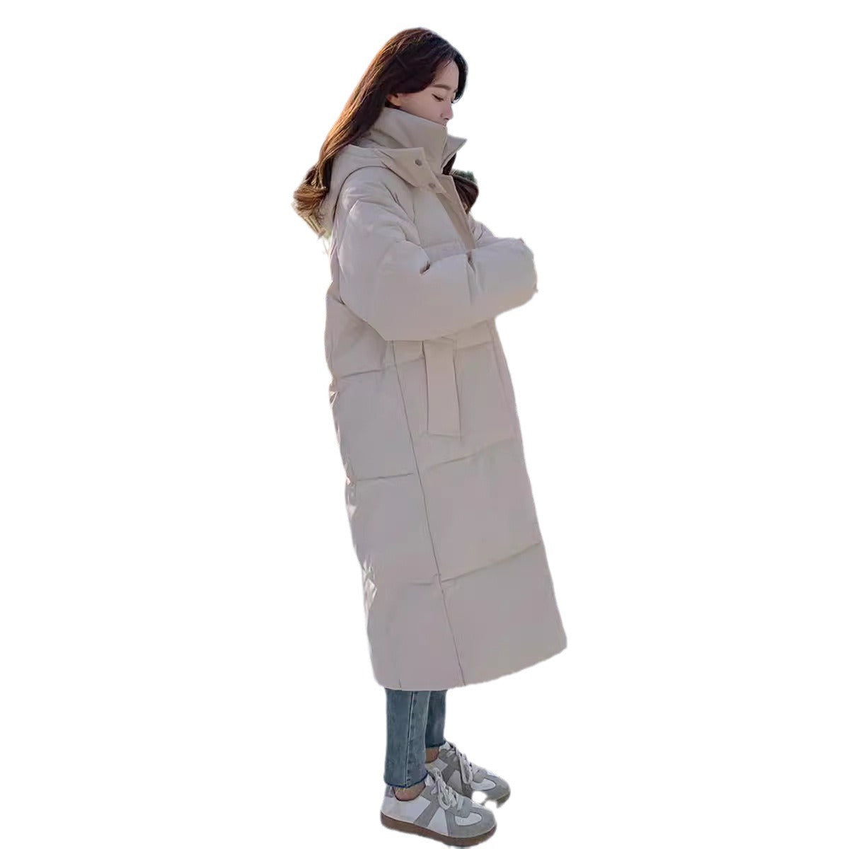 Loose Mid-length Puffer Down Jacket For Women