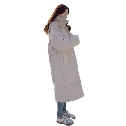 Loose Mid-length Puffer Down Jacket For Women
