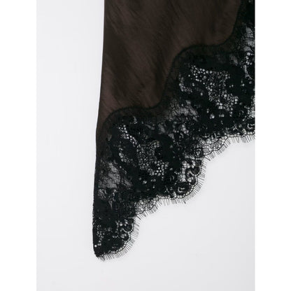 Womens Wear Stylish Asymmetrical Lace And Satin Dress