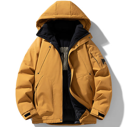 Mens Sporty Casual Cottonpadded CoatMens Workwear Jacket Mens Winter Cottonpadded Outerwear