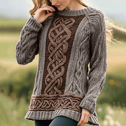 Stylish Personalized Casual Womens Wear With A Crew Neck And Long Sleeves