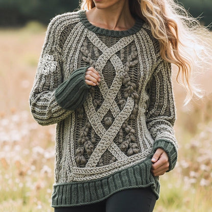 Stylish Personalized Casual Womens Wear With A Crew Neck And Long Sleeves