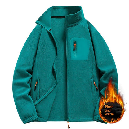 Mens StandUp Collar Fleece Jacket