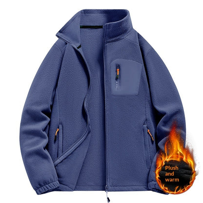 Mens StandUp Collar Fleece Jacket