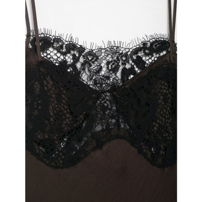 Womens Wear Stylish Asymmetrical Lace And Satin Dress