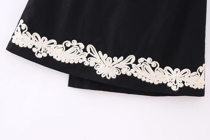 Womens Suspenders Embroidered Suspenders Skirt
