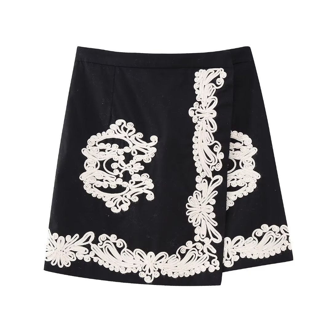 Womens Suspenders Embroidered Suspenders Skirt
