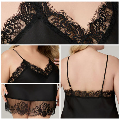 Womens Summer Sexy Lace Nightdress With V-Neck For Home Wear